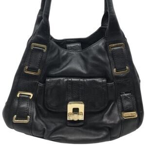 Michael Kors Black Large PU Leather Shoulder Bag